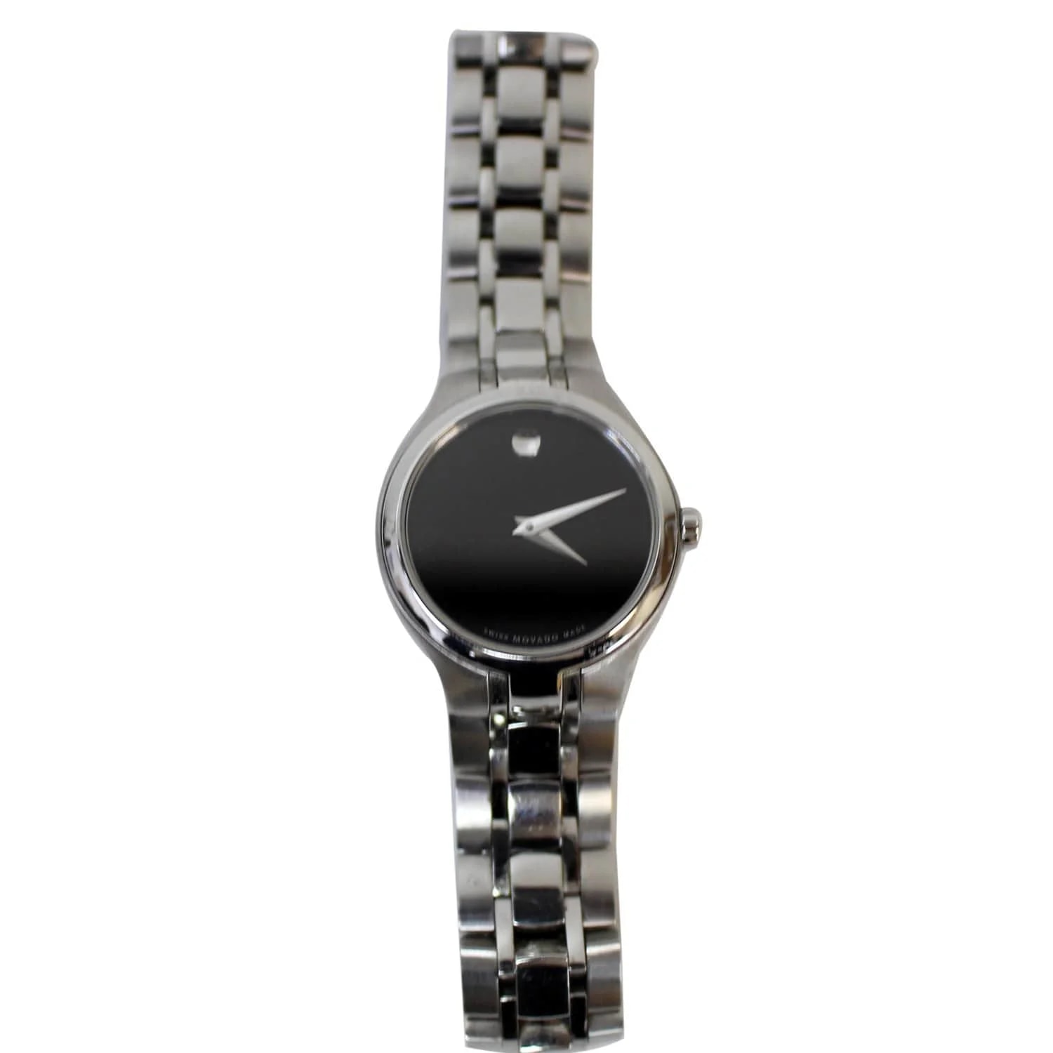 Movado — Movado Museum Black Dial Stainless Steel Silver 26mm — Watch — resale