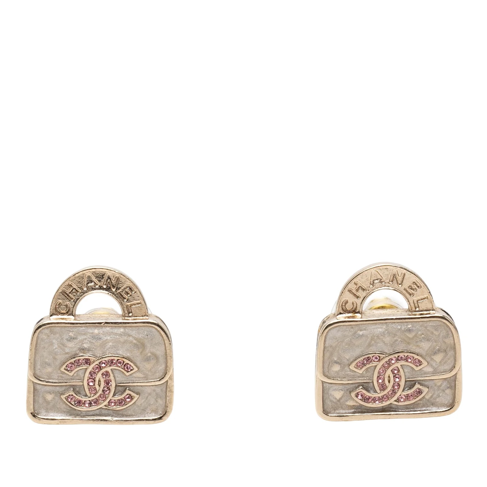 Chanel — CC Resin Strass Top Handle Bag Push Back — Jewelry — resale