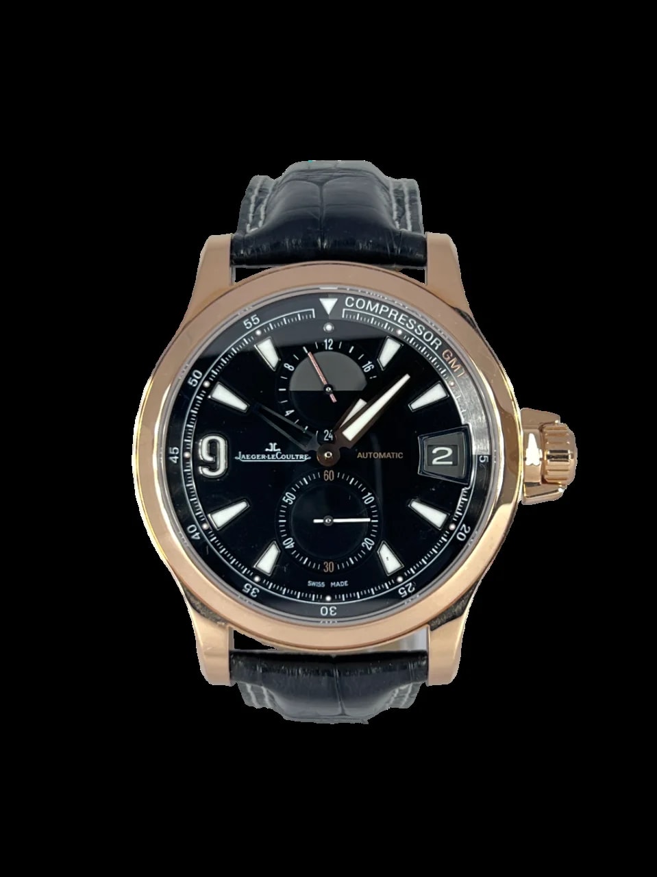 Jaeger LeCoultre Master Compressor 18K Rose Gold Leather `s 2