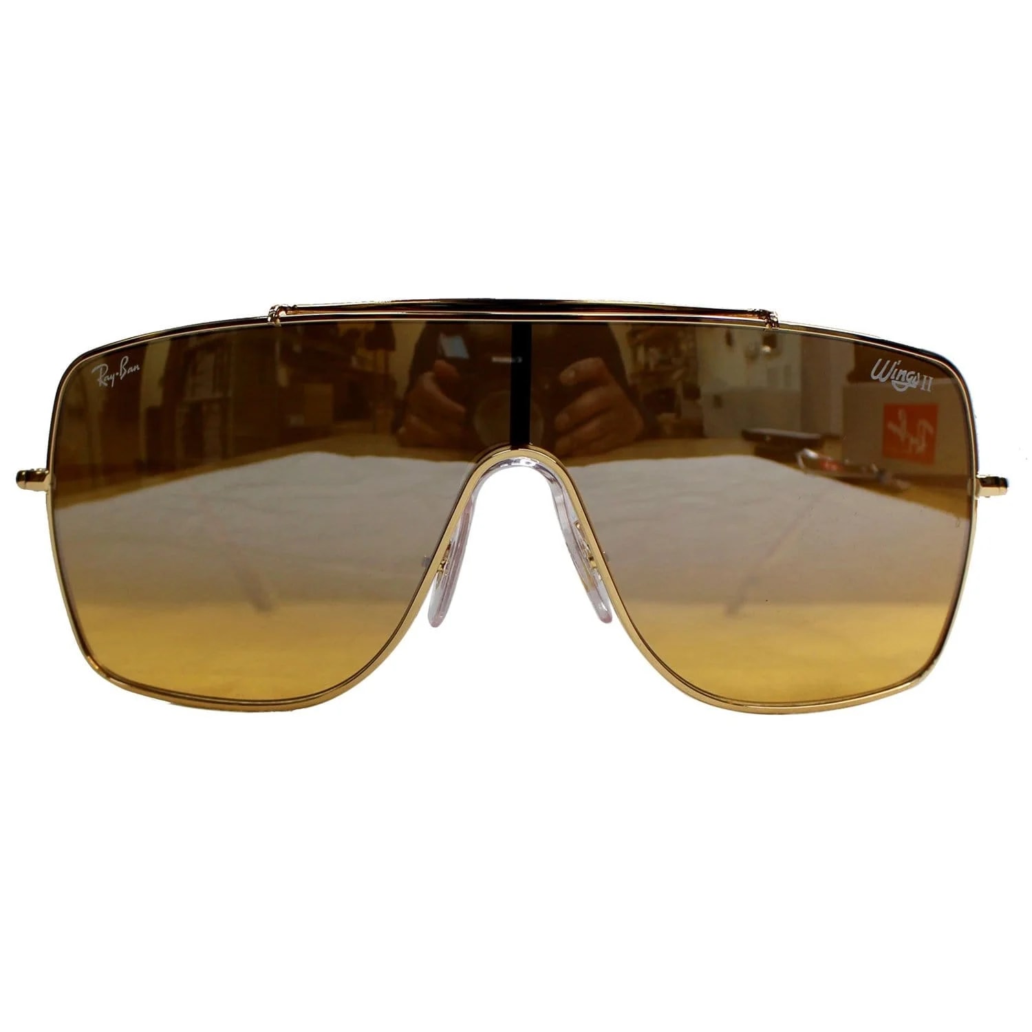 Ray-Ban — Ray-ban RB3697 9050/Y1 Wings II Sunglasses Mirror Lens — Accessory — resale