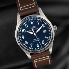 IWC — IWC Pilot's Blue Excellent Condition Full Set Box and Papers - IW327010 — Watch — resale