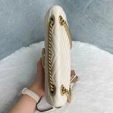 Gucci Marmont Mini Medium Quilted GG Chain Crossbody 3