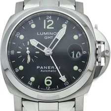 Panerai — Panerai Luminor GMT 40mm PAM00160 Stainless Steel mensWatch Black — Watch — resale