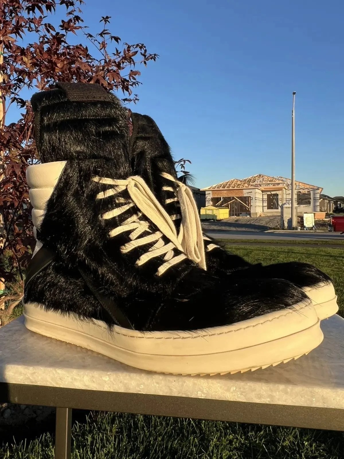 Rick Owens — Rick Owens Pony Hair Geobasket — Sneaker — resale