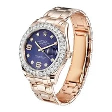 Rolex Datejust Pearlmaster 39MM Purple Mixed Markers Dial Rose Gold 2