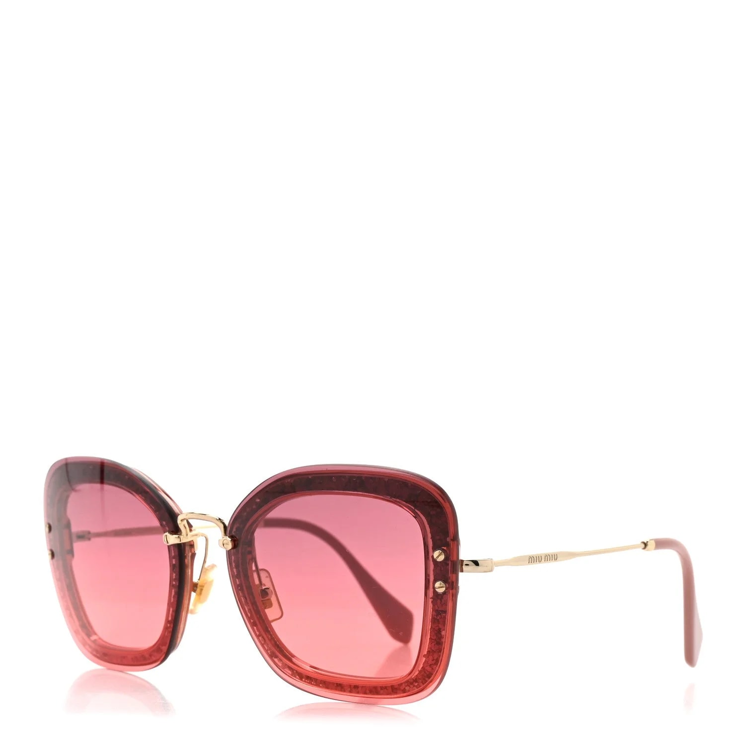 Miu Miu — Acetate Glitter Cat Eye Sunglasses SMU02T — Accessory — resale