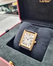 Cartier Tank Solo W5200004 28mm White Roman Dial 18k Yellow Gold 2