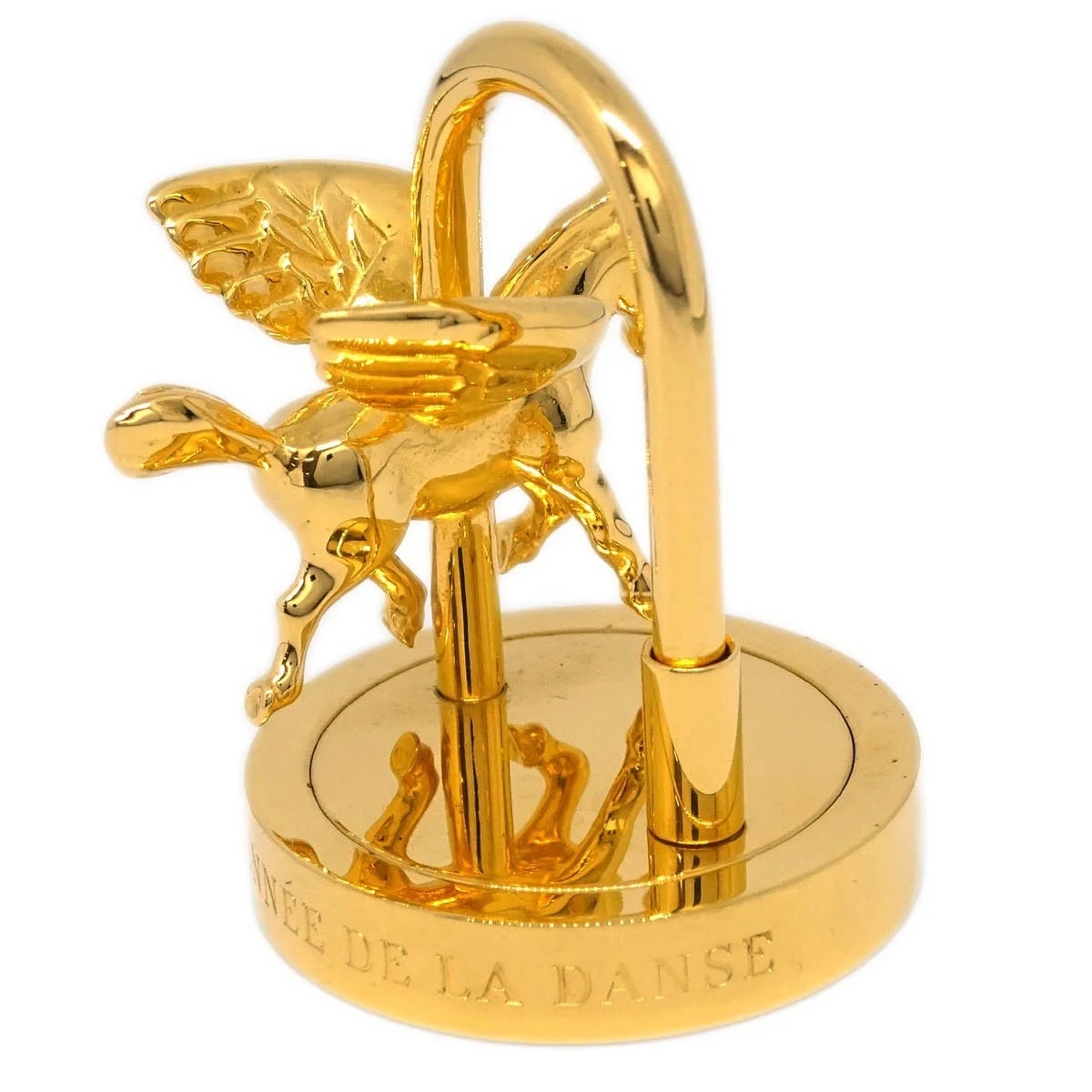 Hermes Pegasus Cadena Lock Charm Metal Gold_Plated Charms and Keychains Accessory 2