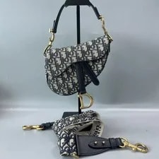 Dior — Auth Christian Dior Saddle Embroidered Strap — Handbag — resale