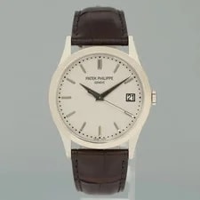 2010 Papers Patek Philippe 5296G 38mm White Gold Calatrava Black Leather 2
