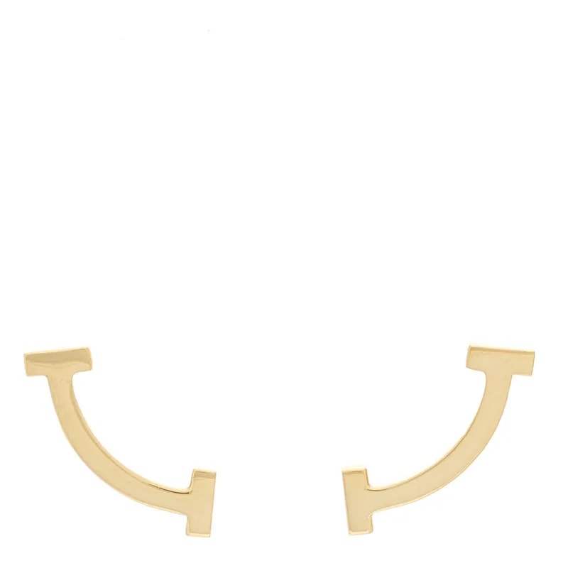 Tiffany & Co. — 18K Yellow Gold T Smile Stud — Jewelry — resale