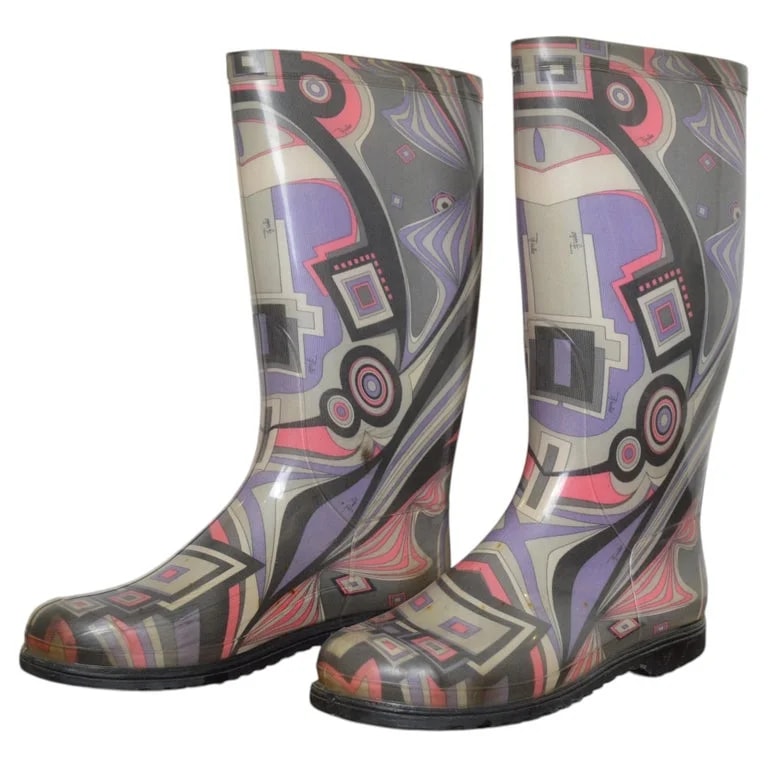 Emilio Pucci — Emilio Pucci Cosmo Viola Rain Wellington EU 40 — Designer Shoe — resale
