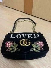 Gucci GG Marmont Loved Floral Embroidered Chain 2