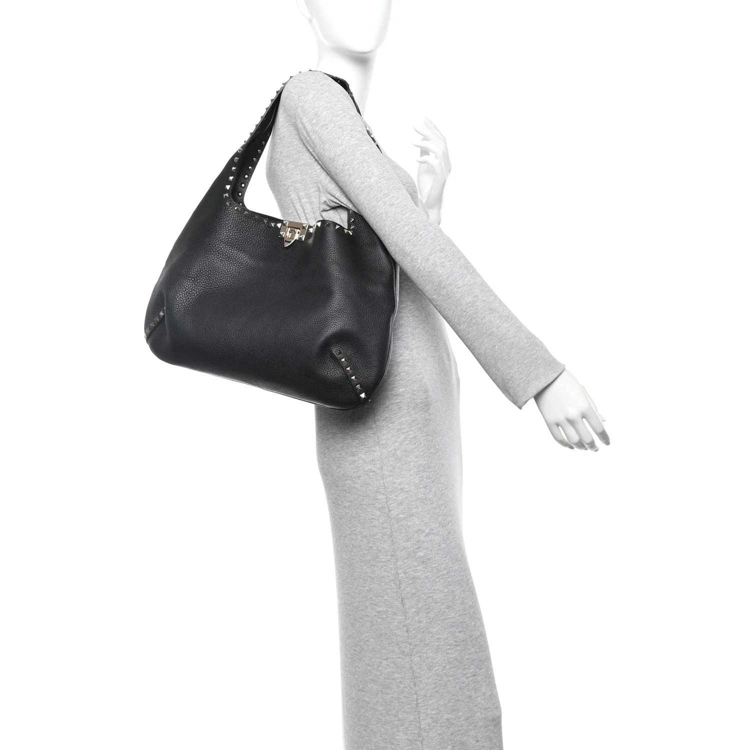 Grained Large Rockstud Hobo 2