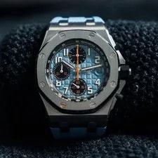 Audemars Piguet — Audemars Piguet Royal Oak Offshore – 42mm Blue Méga Tapisserie –Ref. 26238ST — Watch — resale