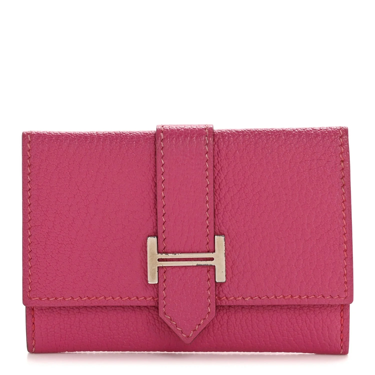 Hermès — Bearn Card Case Wallet Shocking — Accessory — resale