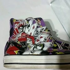 Harley Quinn Joker Converse All Star High Tops DC Comics 134535C M5/W7 4