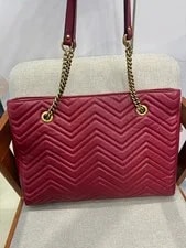 Gucci GG Marmont Chain Medium Matelassé Auth 443505 2
