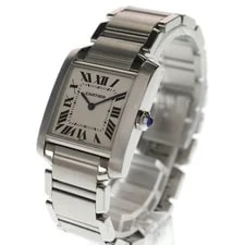 Cartier Tank Francaise MM White Dial SS QZ Stainless Quartz W51003Q3 4