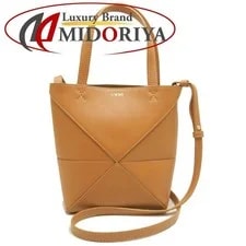 Loewe — Loewe Puzzle Fold Mini A657V25X01 Shiny Calf Warm Desert Lad — Handbag — resale