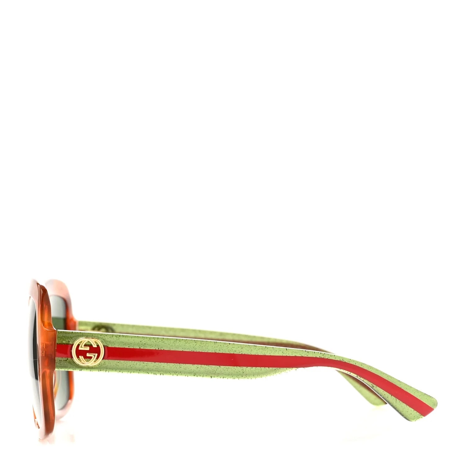 Acetate Square Frame Web Glitter Sunglasses GG0036S 3