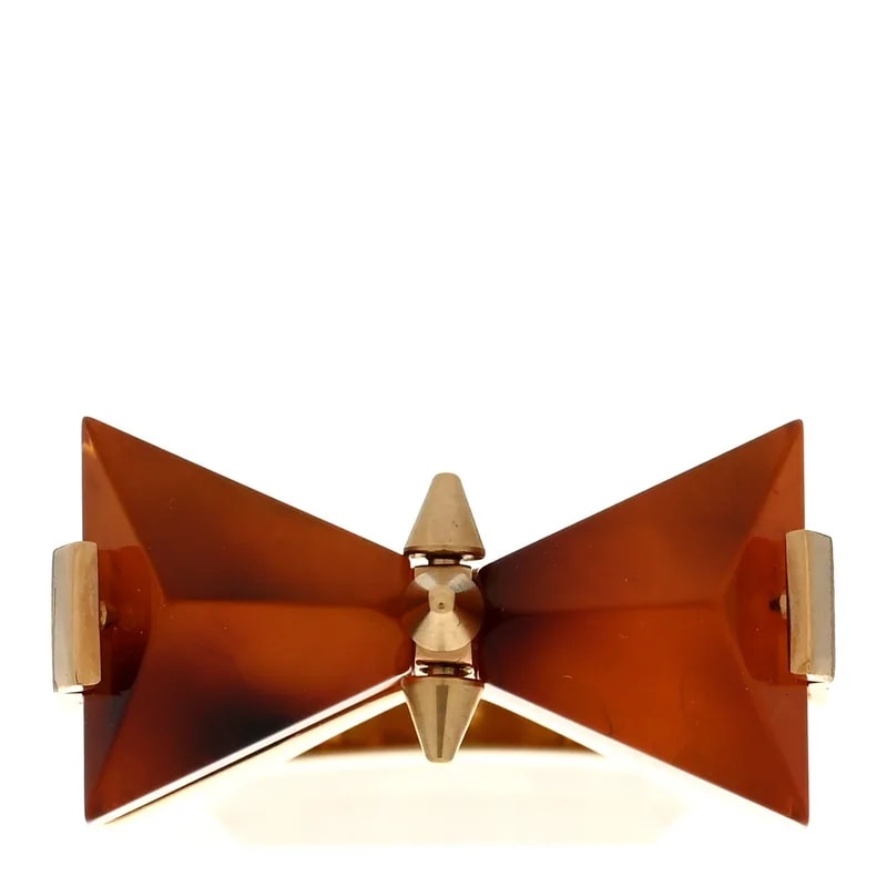 Louis Vuitton — Resin Spiky Bow L Tortoise — Jewelry — resale