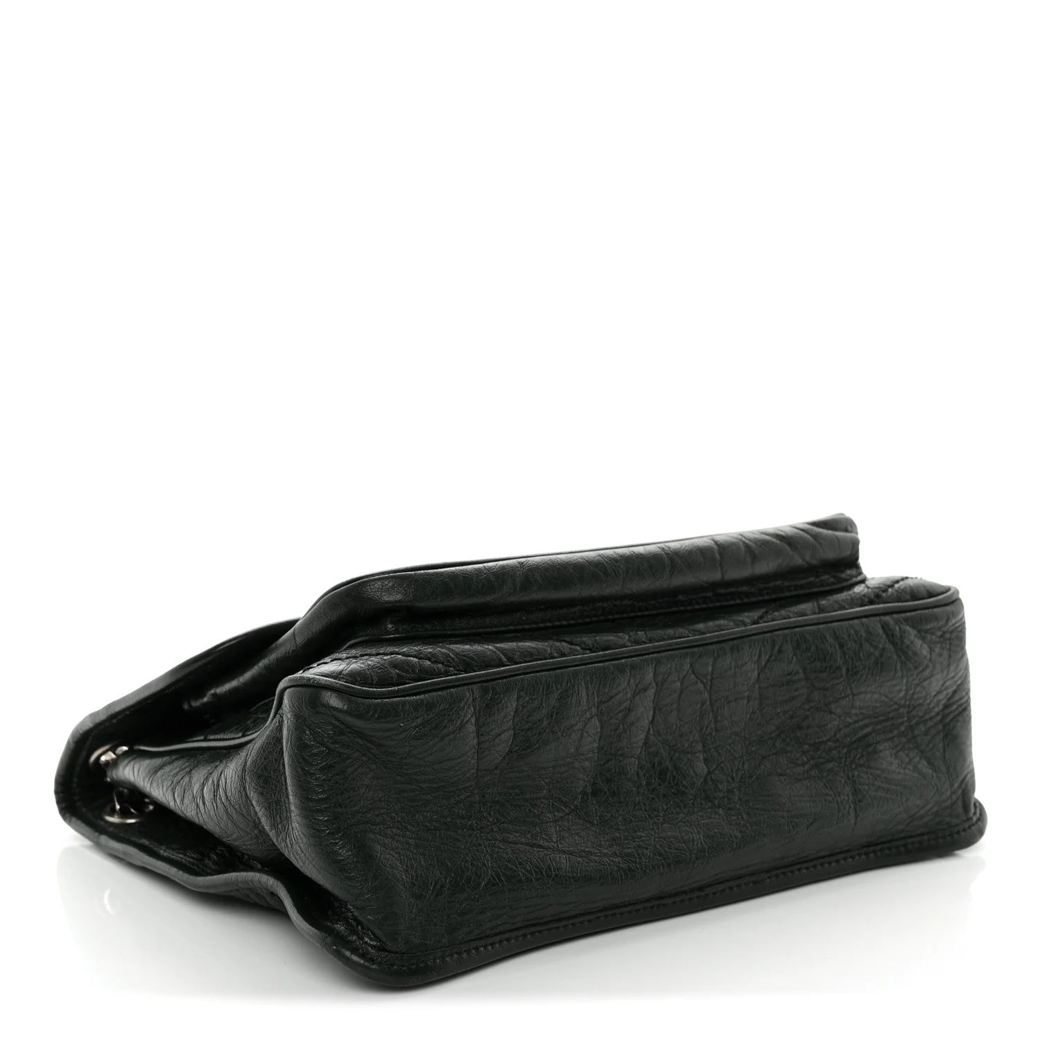 Crinkled Medium Niki Chain Satchel Dark 4