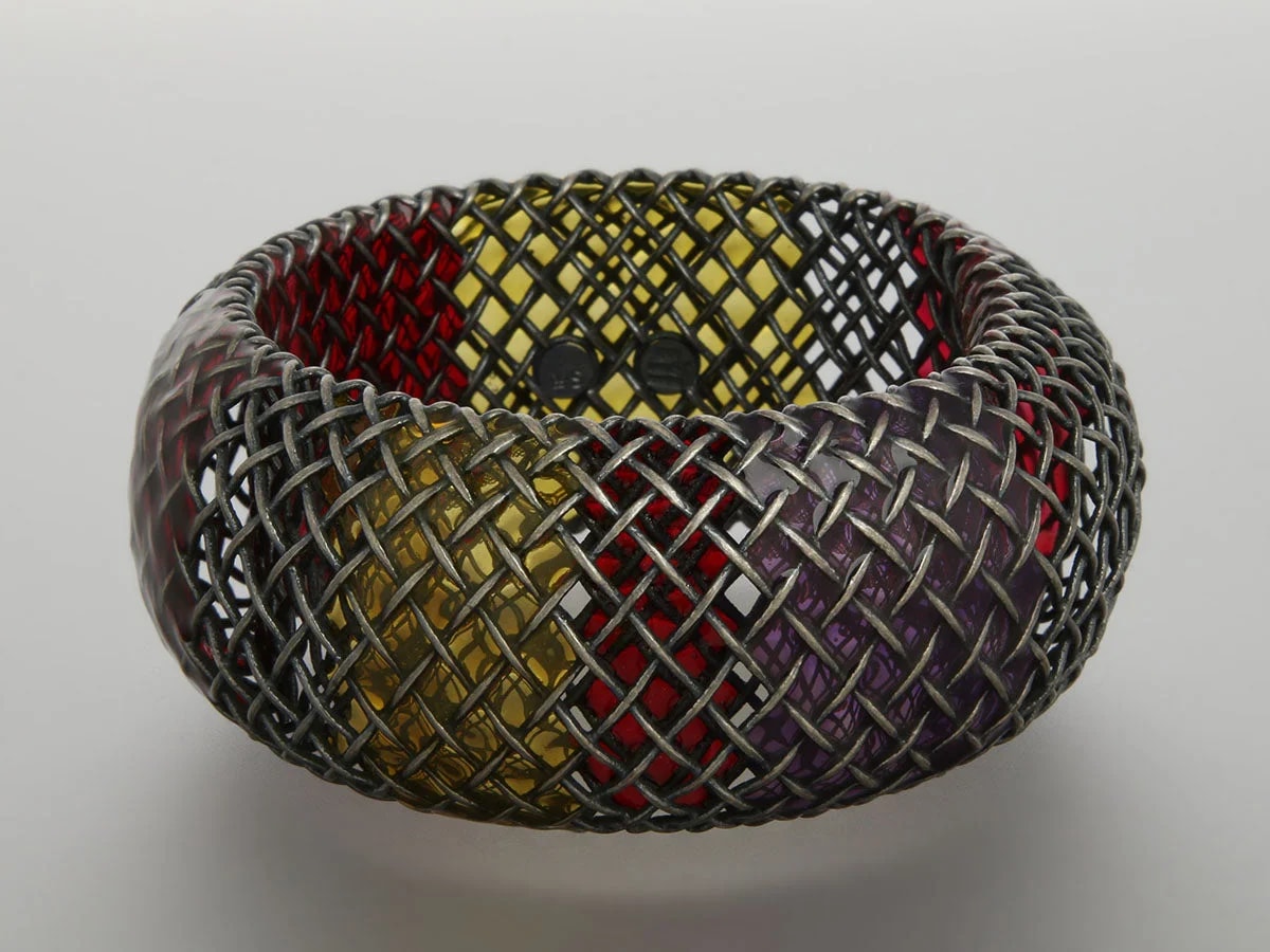 Bottega Veneta Inlay Wide Bangle 2