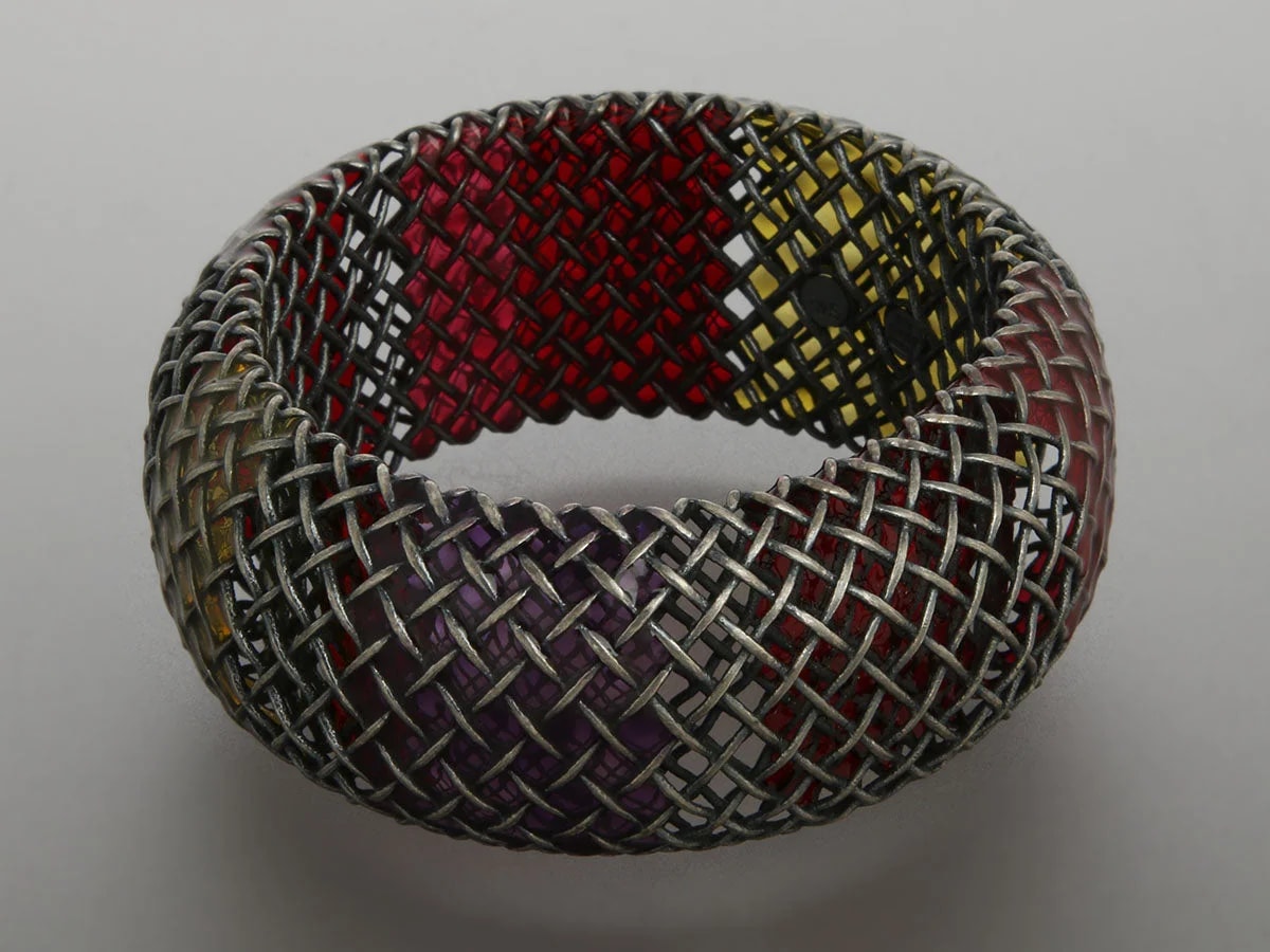 Bottega Veneta Inlay Wide Bangle 3