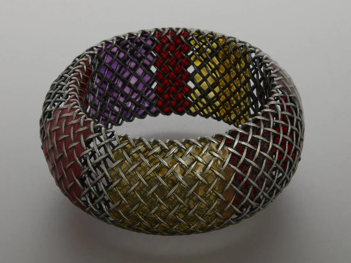 Bottega Veneta Inlay Wide Bangle 4