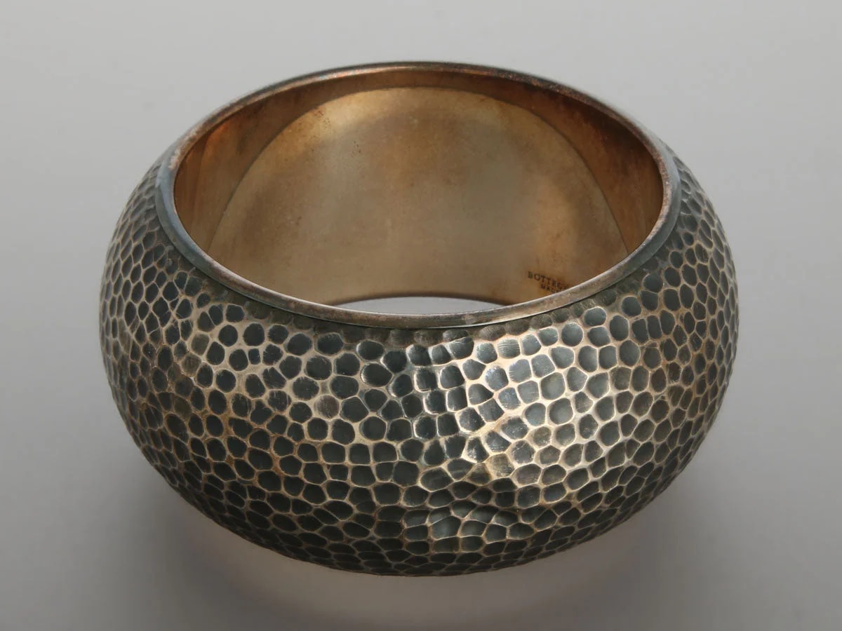 Bottega Veneta Hammered Wide Bangle 3