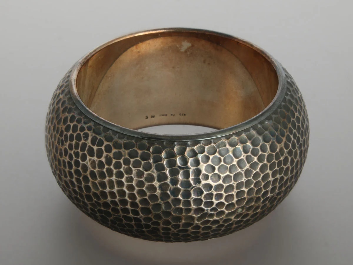 Bottega Veneta Hammered Wide Bangle 4