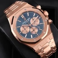 Audemars Piguet Royal Oak [Complete ] Rose Gold Blue Dial Bracelet 26331OR 4