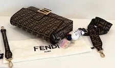 Fendi Baguette GM Crossbody Maillard 4