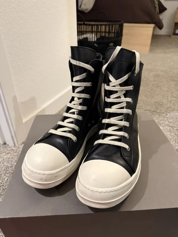 Rick Owens — Rick Owens Ramones High Top Milk — Sneaker — resale