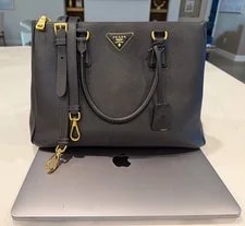 Prada Galleria Large Double Zip W/ Detachable Strap 2
