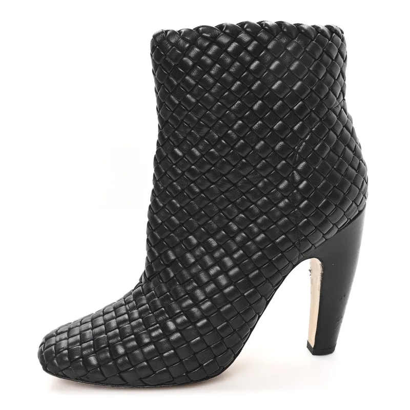 Bottega Veneta — Padded Intreccio Canalazzo Ankle 38 — Designer Shoe — resale
