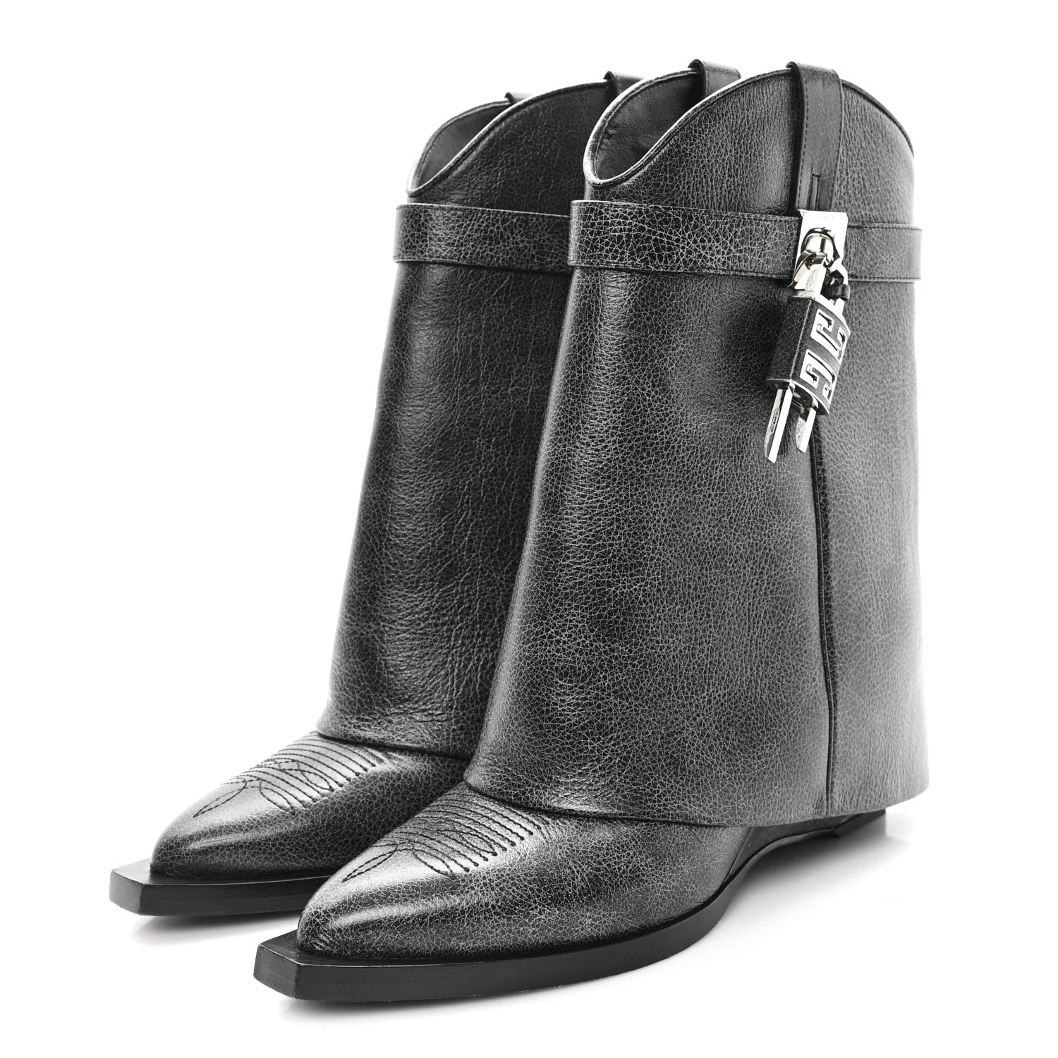 Aged Cowboy Shark Lock Ankle 39 4