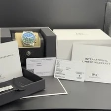 IWC Pilot Chronograph Stainless Steel Automatic Green Dial IW388104 41mm 2