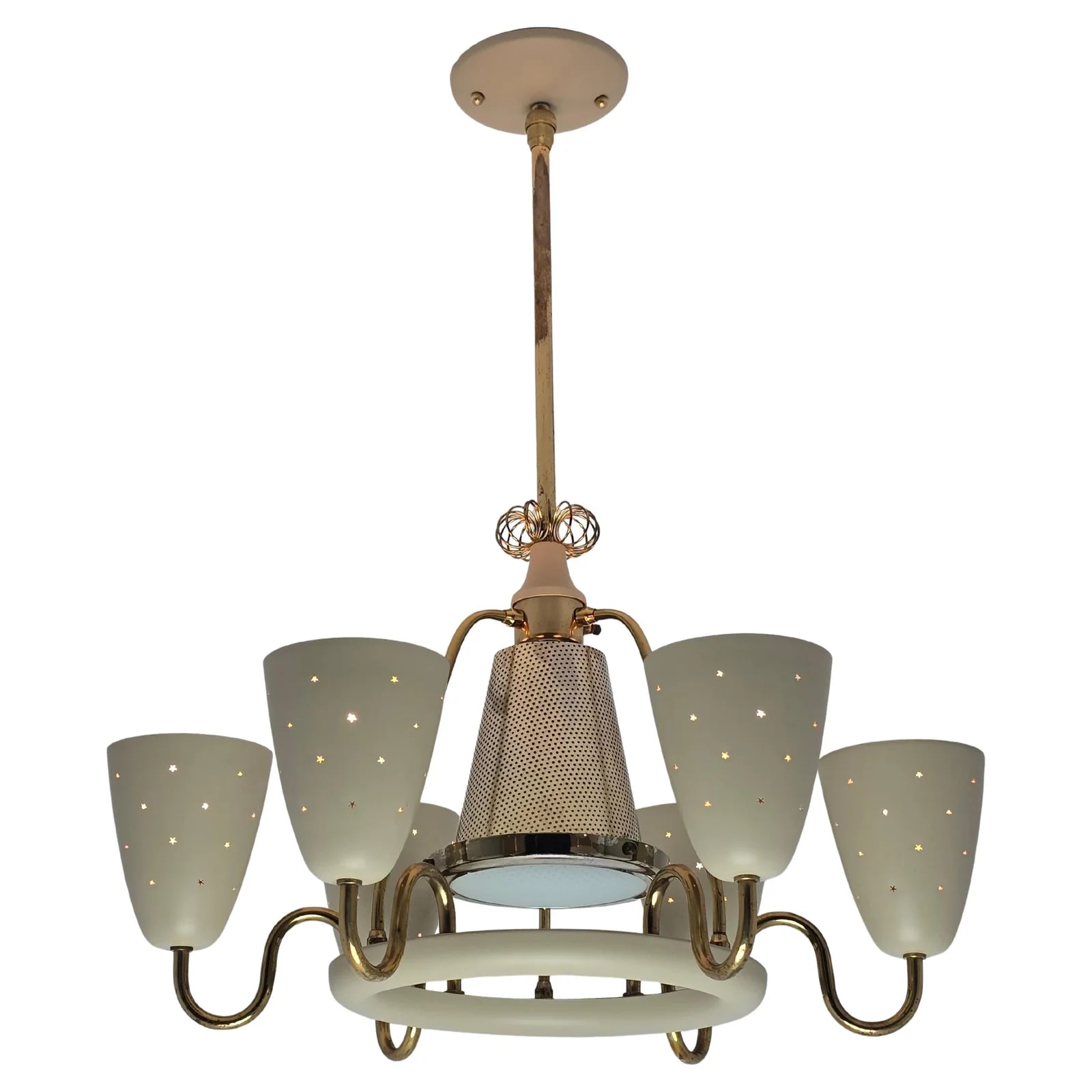 1950s Paavo Tynell Ballerina 7 Lights Chandelier for Lightolier, USA — lighting — resale