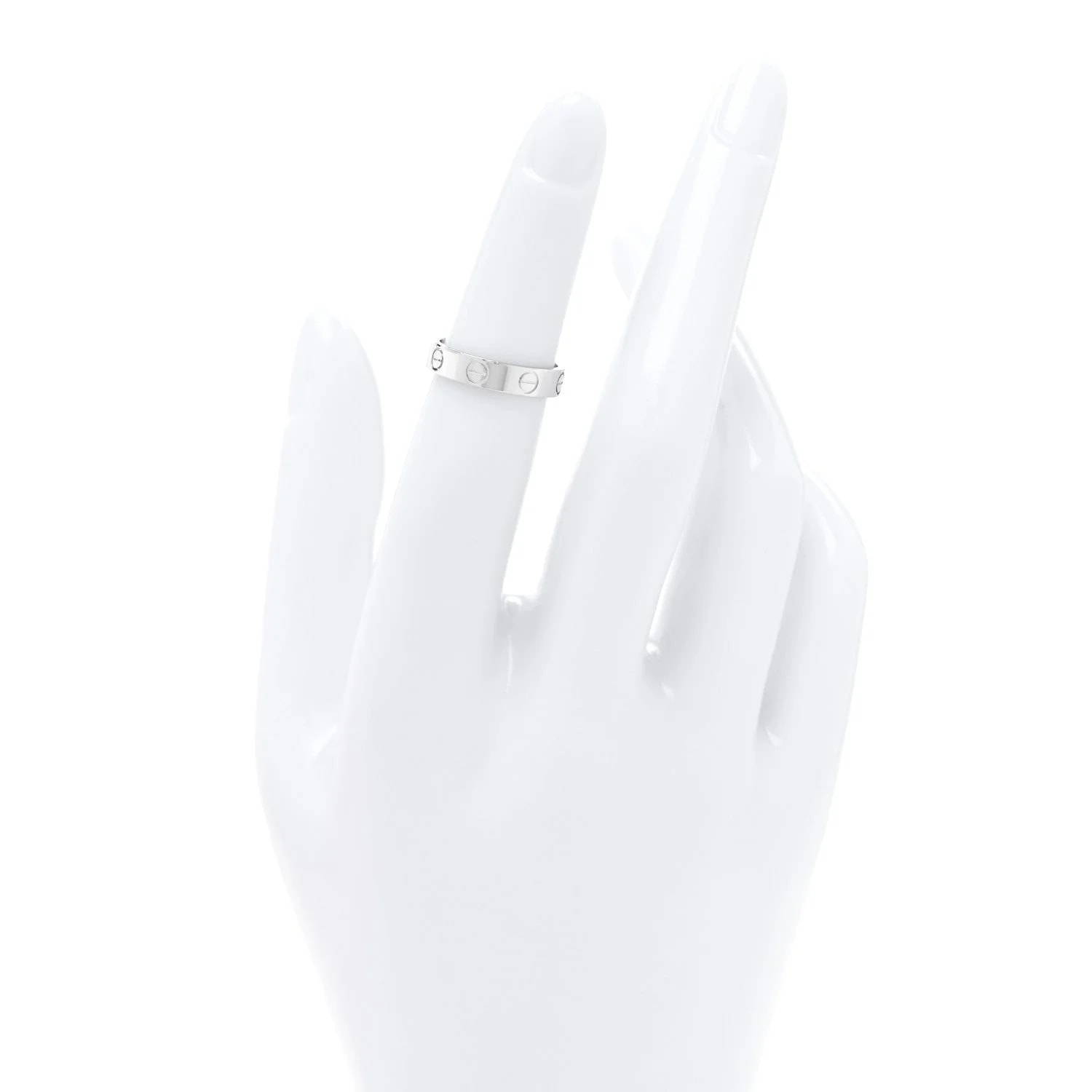 18K White Gold 3.5mm Love Wedding Band 47 4 2