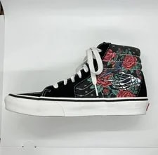 Vans Sk8-Hi “ Skulls” Shoes Floral - ’s 5.5 ’s 7 2