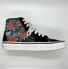Vans Sk8-Hi “ Skulls” Shoes Floral - ’s 5.5 ’s 7 4