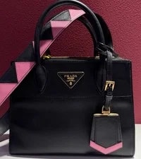 Prada — Authentic Prada Galleria With Geometric Wide — Handbag — resale