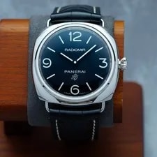Panerai Radiomir Base Logo SS Steel Case Leather Strap 2