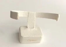 Cartier White Leather Stand Display From Japan 3
