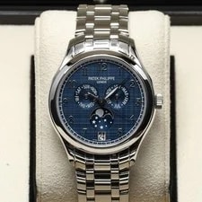 Patek Philippe Annual Calendar Moon Phases 2021 Complete 38mm Blue Dial 4947/1A 4