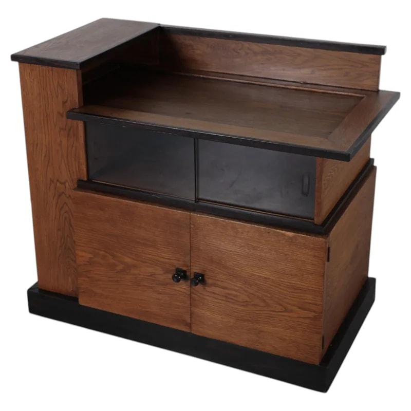 1930s Pel Izeran Oak Cabinet for De Genneper Molen, The Hague School — Furniture — resale