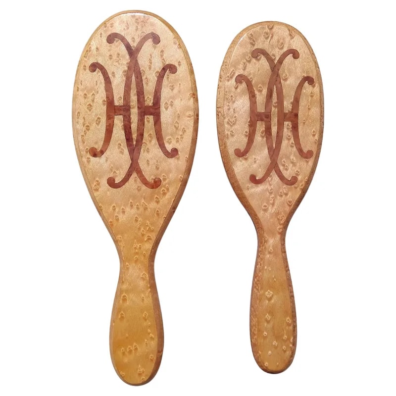 Hermès — Hermès Set of Hair Brush and Mirror Inlaid — decorative_object — resale