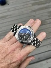 Breitling — 🔥🔥Breitling A17380 Swiss Chronometer Automatic Polished Steel Black Dial — Watch — resale